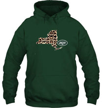 Load image into Gallery viewer, New York Jets panther pattern state map shirt