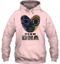 Load image into Gallery viewer, New England Patriots and Boston Bruins it's my dna love fingerprints shirt