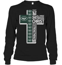 Load image into Gallery viewer, Can do all things through christ strengthens me New York Jets shirt