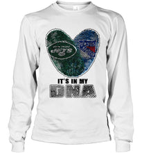 Load image into Gallery viewer, New York Jets and New York Rangers it's my dna love fingerprints shirt