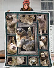 Load image into Gallery viewer, funny shapes of sloth quilt blanket