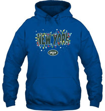 Load image into Gallery viewer, New York Jets christmas fairy lights t shirt