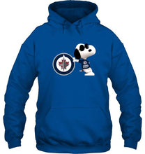 Load image into Gallery viewer, Winnipeg Jets snoopy sun glasses proud fan shirt