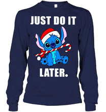 Load image into Gallery viewer, Just do it later christmas stitch t shirt