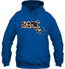Load image into Gallery viewer, New England Patriots Leopard State Map love shirt