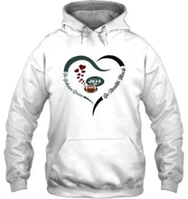 Load image into Gallery viewer, Go Gotham green Go Stealth black New York Jets fan heart shirt