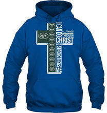 Load image into Gallery viewer, Can do all things through christ strengthens me New York Jets shirt