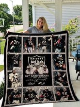 Load image into Gallery viewer, 60th anniversary raiders members signed blanket