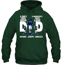 Load image into Gallery viewer, New England Patriots son's 1st hero daugther's 1st love Aryana Joseph Angelica shirt