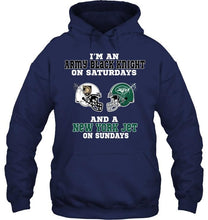 Load image into Gallery viewer, I'm Army Black Knight on saturdays and New York Jet on sundays shirt