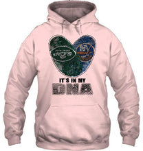Load image into Gallery viewer, New York Jets and New York Islanders it's my dna love fingerprints shirt