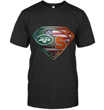 Load image into Gallery viewer, New York Jets and Syracuse Orange superman american flag layer shirt