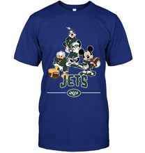 Load image into Gallery viewer, New York Jets mickey donald goofy fan shirt