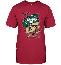 Load image into Gallery viewer, New York Jets and Army Black Knights layer under ripped shirt