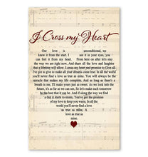 Load image into Gallery viewer, George Strait I cross my heart Lyric heart typography poster