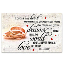 Load image into Gallery viewer, George Strait I cross my heart lyric wedding rings poster