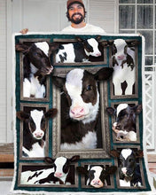 Load image into Gallery viewer, shapes of cow farming life quilt blanket