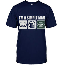 Load image into Gallery viewer, I'm simple man loves bobs beer New York Jets fan shirt
