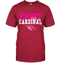 Load image into Gallery viewer, Fight like a Cardinal Arizona Cardinals br east cancer support fan shirt