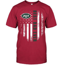 Load image into Gallery viewer, Best New York Jets dad ever american flag shirt