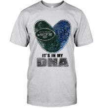 Load image into Gallery viewer, New York Jets and Buffalo Bulls it's my dna love fingerprints shirt