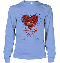 Load image into Gallery viewer, St Louis Cardinals tiny hearts shape hoodie