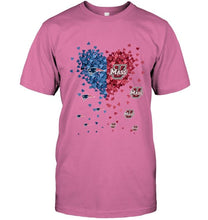 Load image into Gallery viewer, New England Patriots and UMass Minutemens tiny hearts shaped fan shirt