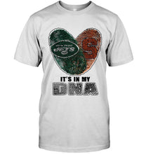 Load image into Gallery viewer, New York Jets and Syracuse Orange it's my dna love fingerprints shirt