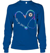 Load image into Gallery viewer, Let's go Winnipeg Jets dyed nurse scope love shirt