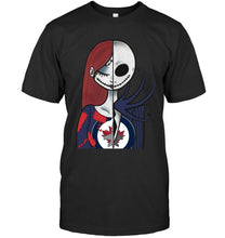 Load image into Gallery viewer, Winnipeg Jets Jack Skellington Sally halloween fan shirt