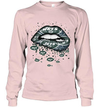 Load image into Gallery viewer, New York Jets heart glitter pattern lips shirt