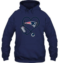 Load image into Gallery viewer, New England Patriots nurse scope love heartbeat shirt