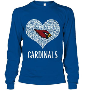 Arizona Cardinals heart floral pattern shirt