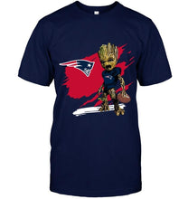 Load image into Gallery viewer, New England Patriots angry baby groot ripped shirt
