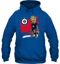 Load image into Gallery viewer, Winnipeg Jets angry baby groot ripped simpson shirt