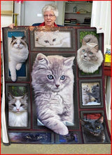 Load image into Gallery viewer, cat big 3d printed quilt blanket