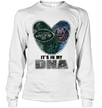 Load image into Gallery viewer, New York Jets and New York Islanders it's my dna love fingerprints shirt