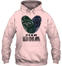 Load image into Gallery viewer, New York Jets and New York Yankees it's my dna love fingerprints shirt