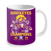 Load image into Gallery viewer, Hawkeyes Champions Holiday Bowl Hawkeyes 49 Trojans 24 shirt by Moteefes store Mug