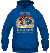 Load image into Gallery viewer, New York Jets girl classy sasy and a bit smart asy retro shirt