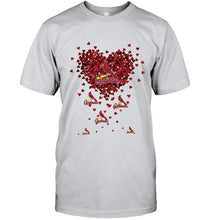 Load image into Gallery viewer, St Louis Cardinals tiny hearts shape hoodie
