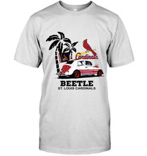 Load image into Gallery viewer, Beetle St Louis Cardinals on beach shirt