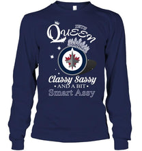 Load image into Gallery viewer, Winnipeg Jets Queen classy sasy and a bit smart asy shirt