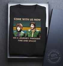 Load image into Gallery viewer, the mighty boosh come with us now on a journey through time and space retro shirt