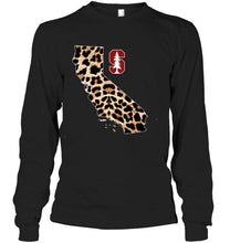 Load image into Gallery viewer, Stanford Cardinal panther pattern state map hoodie