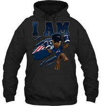 Load image into Gallery viewer, I am groot loves New England Patriots fan t shirt