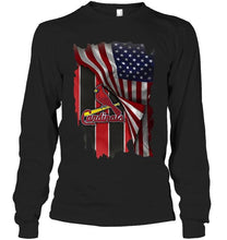 Load image into Gallery viewer, St Louis Cardinals american flag fan shirt