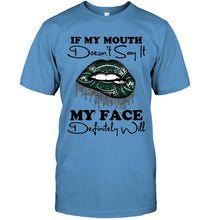 Load image into Gallery viewer, If my mouth doesn't say it my face definitely will New York Jets lips shirt