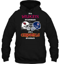 Load image into Gallery viewer, I'm Arizona Wildcats on Saturdays and Arizona Cardinals on Sundays shirt