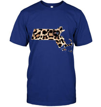 Load image into Gallery viewer, New England Patriots Leopard State Map love shirt